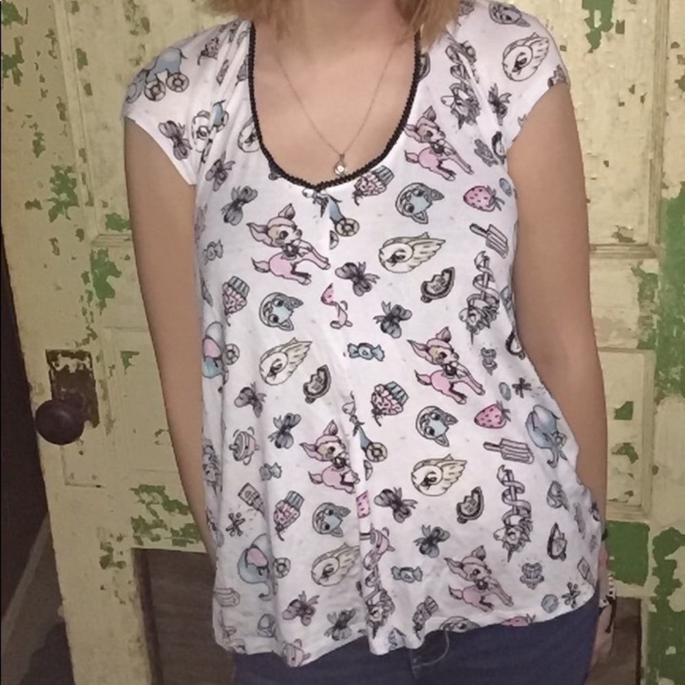 Hot topic cute white blouse